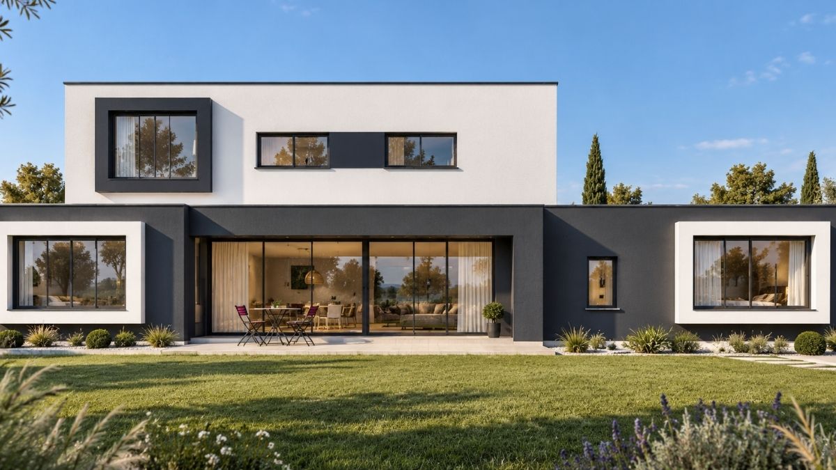 Maison neuve contemporaine, permis de construire dans le Var