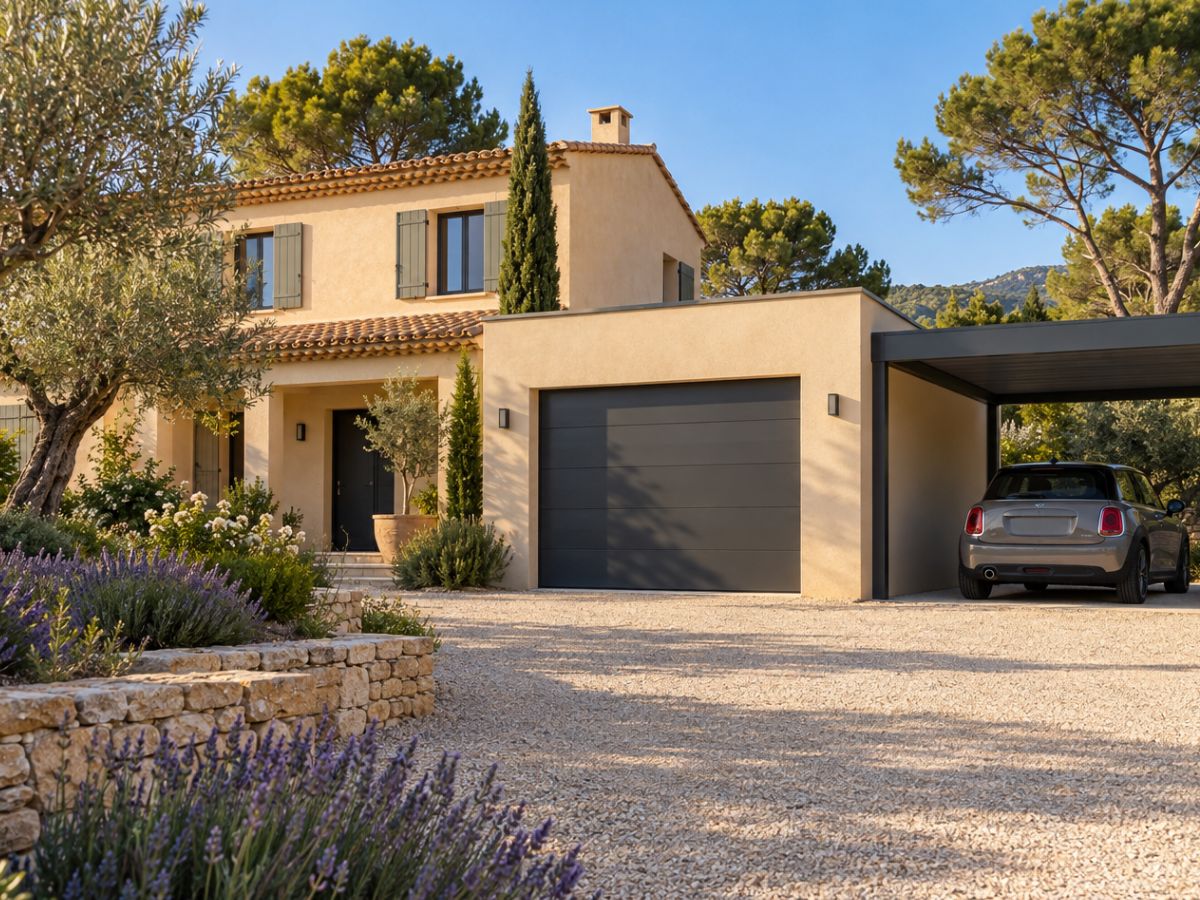 Garage et carport pour une maison à Hyères
